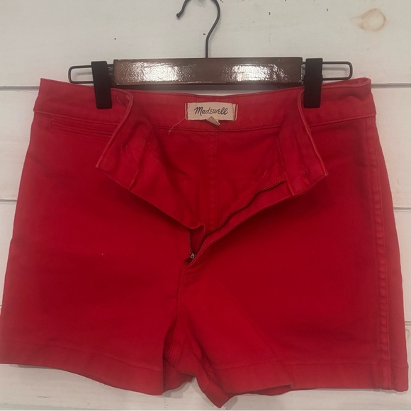 Madewell Cotton Canvas Jean Shorts Americana Red - Size 26 . Great concept! - Picture 3 of 12